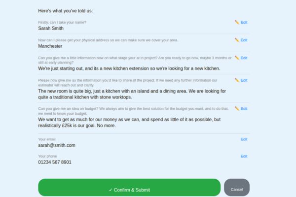 add a confirmation step